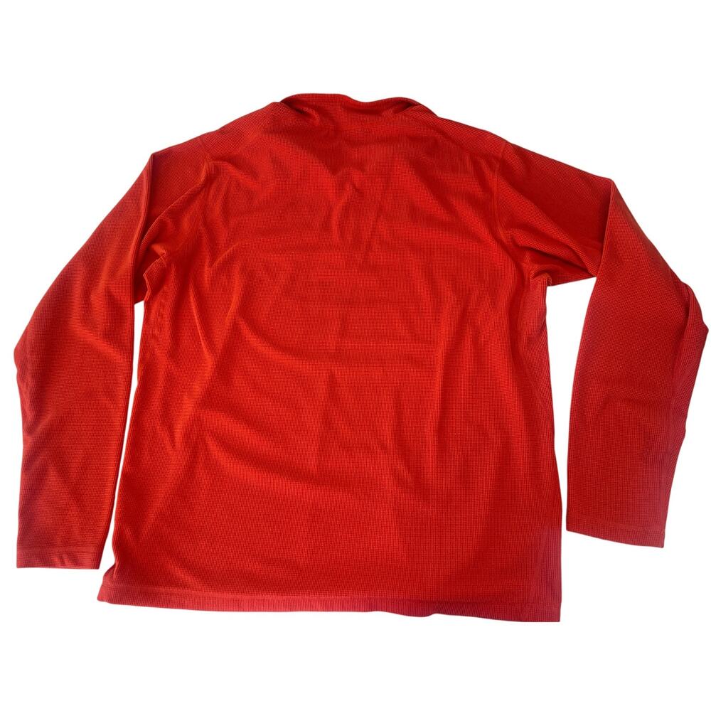 Nike ACG‎ Textured Quarter Zip Fleece Pullover Orange Sweatshirt Size Mens XL - Picture 7 of 8